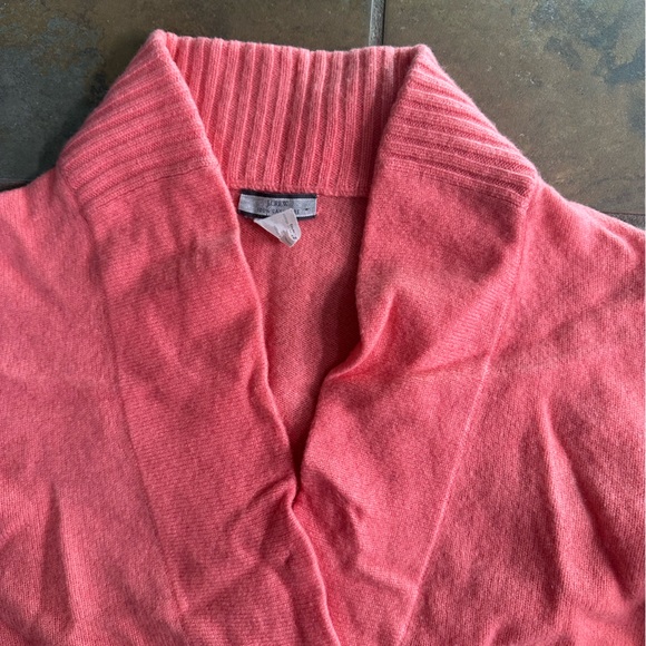 J. Crew Women's 100% Cashmere Shawl V-Neck  Pullover Sweater Small Pink - Picture 3 of 7